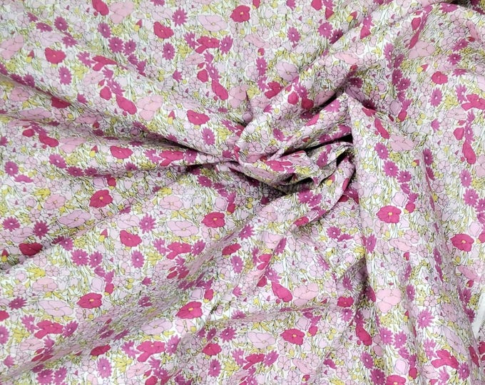 Tana lawn fabric from Liberty of London, bleached Poppy and Daisy