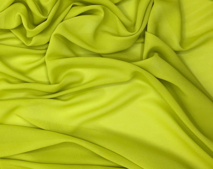 High quality Faux Silk Chiffon. Apple green no9