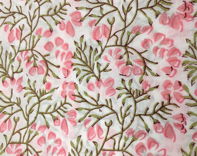 Indian block printed cotton muslin, hand made. Lillies Jaipur