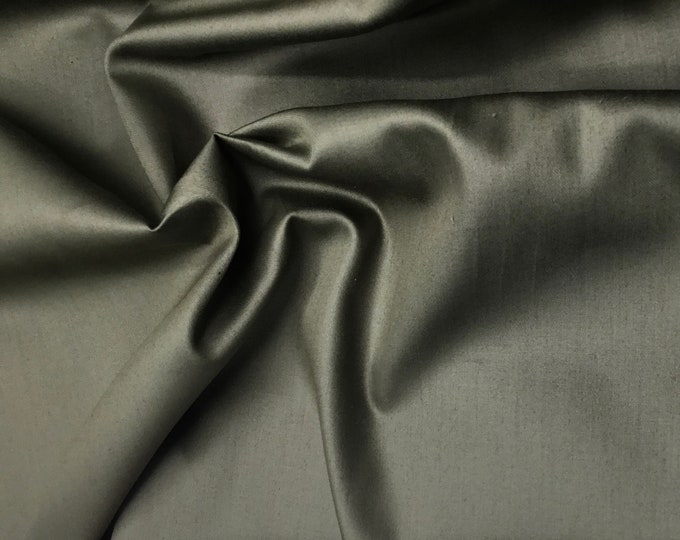 High quality cotton sateen, khaki green nr19