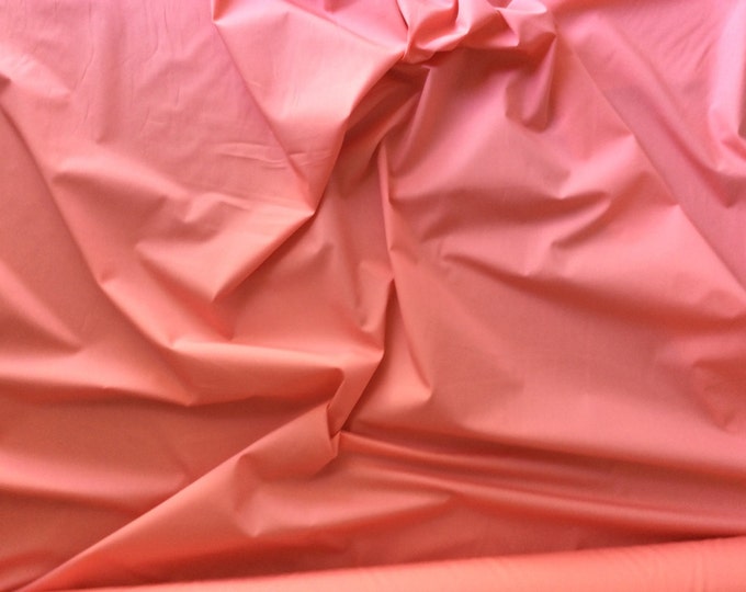 High quality cotton poplin dyed in Japan. Coral pink no18