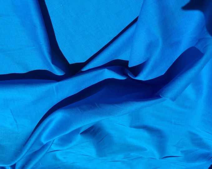 Plain cotton lawn fabric, blue turquoise no31