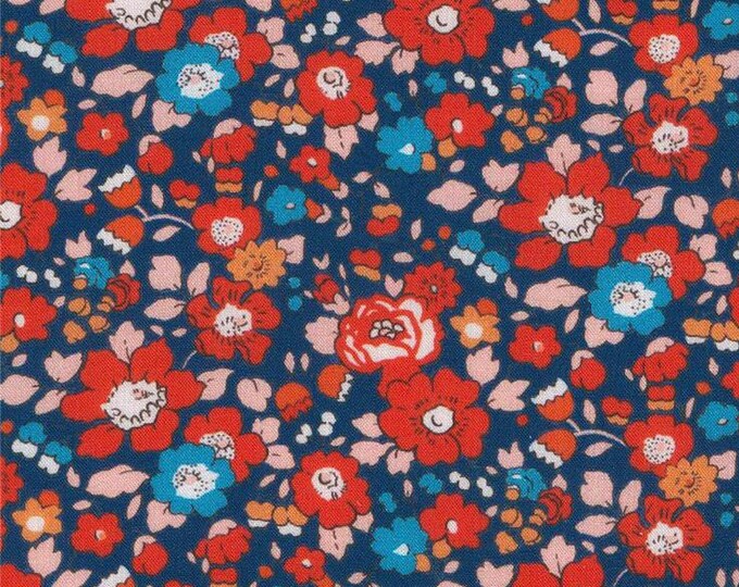 Tana lawn fabric from Liberty of London, Betsy Ann navy