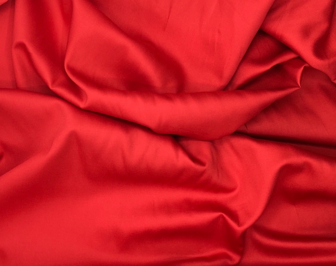 High quality cotton satin, red nr17