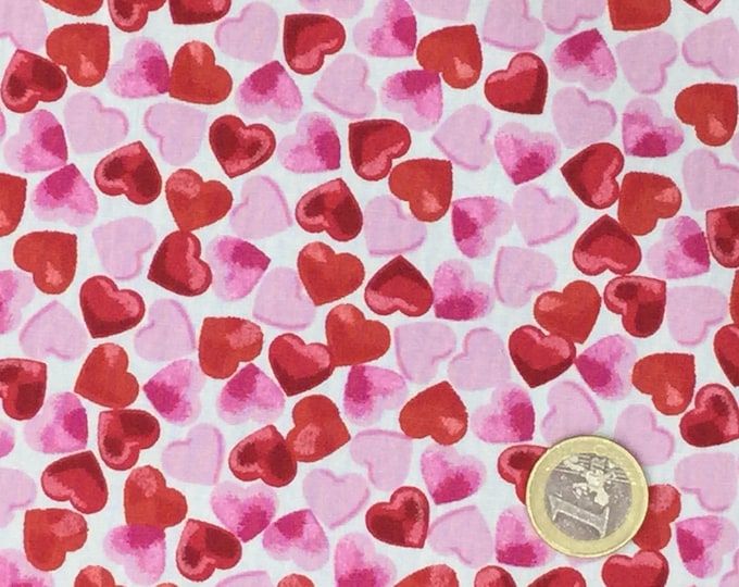 Oekotex certified cotton poplin, hearts