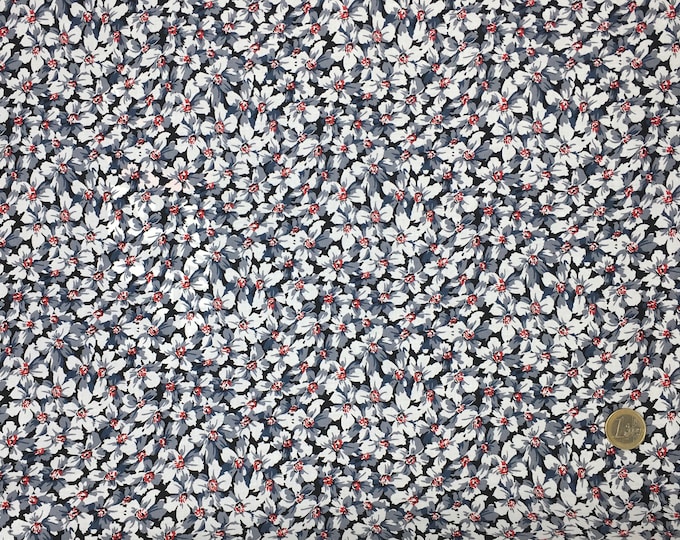 English Pima lawn cotton fabric, priced per 25cm. Flowers