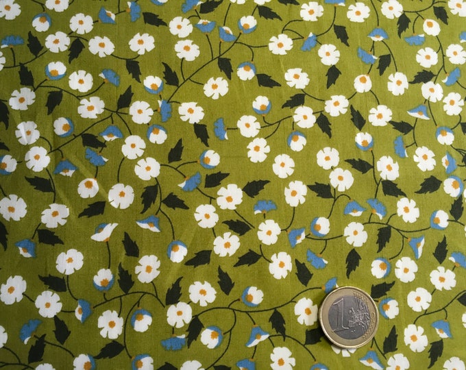 English Pima lawn cotton fabric, priced per 25cm. Forest