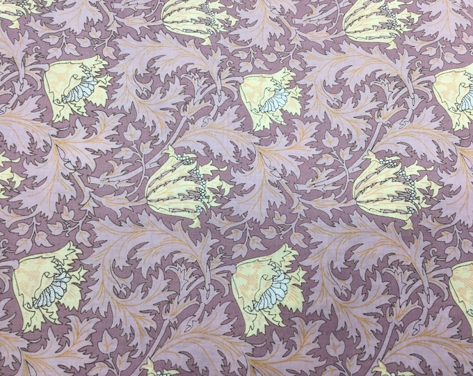 English Pima lawn cotton fabric, Lilac thistle