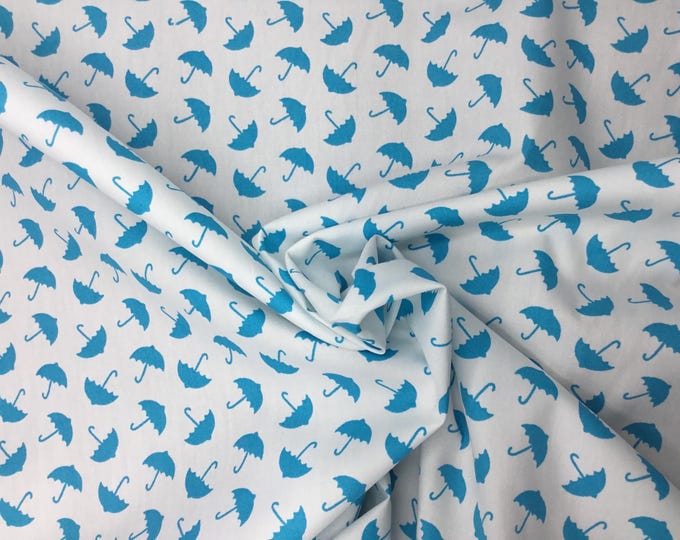 High quality cotton poplin, umbrella print 