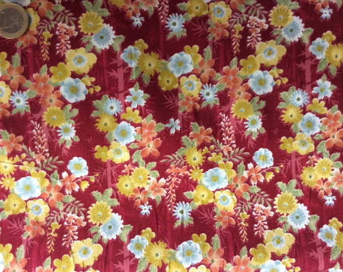 High quality cotton poplin dyed in Japan, Asian print