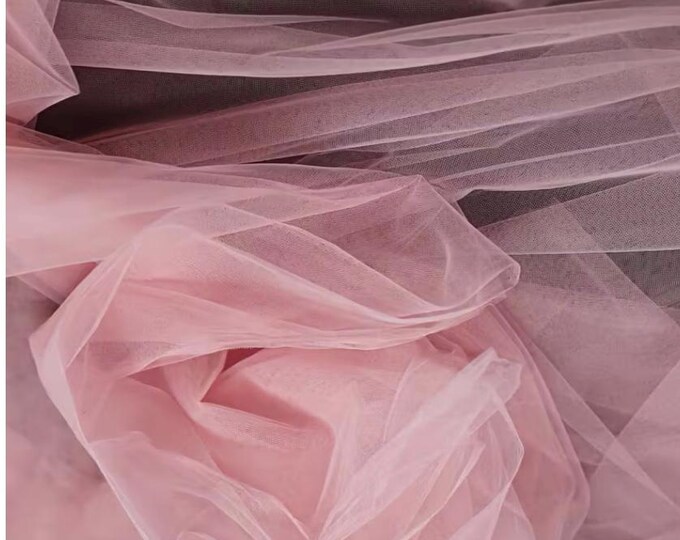 Stiff pink tulle fabric, perfect for petticoats, decoration, costumes...