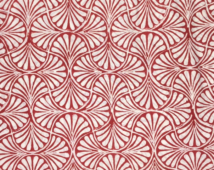 Indian block printed, block print of blockprint cotton Jaipur Japanese style print