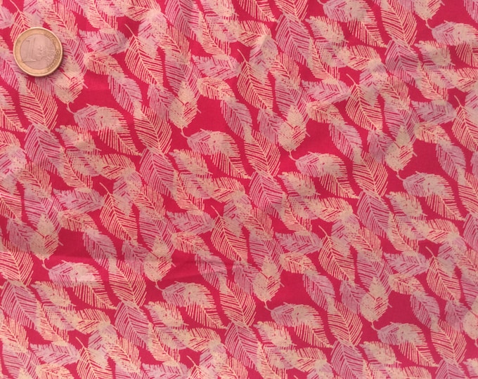 High quality cotton poplin dyed in Japan with leave print