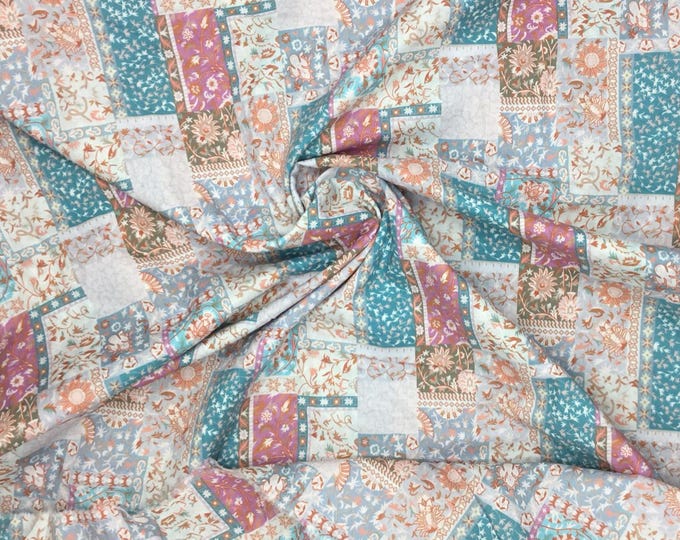 English Pima lawn cotton fabric, pastel quilt print