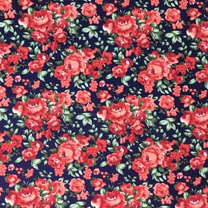 Total 1m 4pc, 25cm1m12 floral cotton poplin image 5