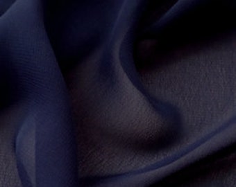 High quality Faux Silk Chiffon. Navy blue no80