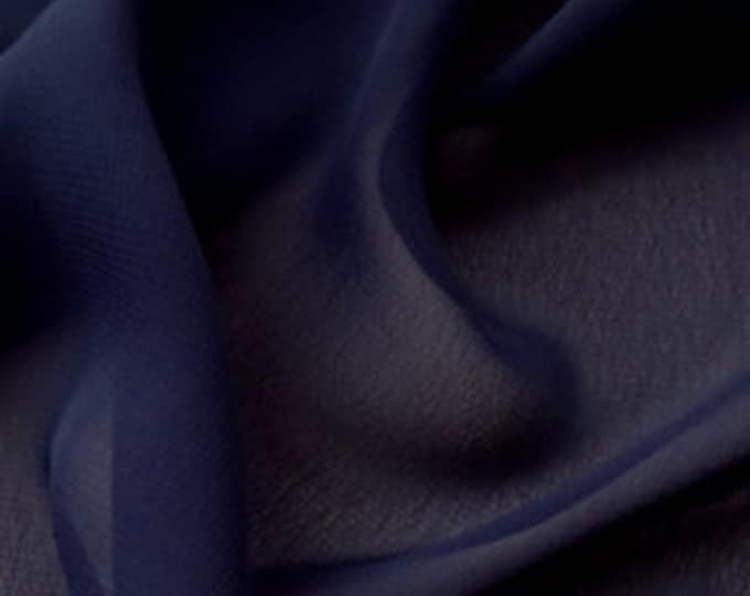 High quality Faux Silk Chiffon. Navy blue no80