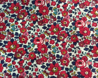 Tana lawn fabric from Liberty of London, Betsy Ann red
