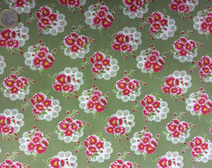 High quality cotton poplin dyed in Japan with Floral print