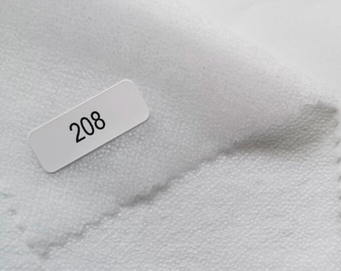 White, soft iron on interfacing