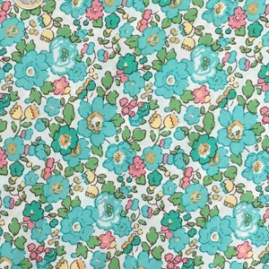 Betsy green, Tana lawn fabric from Liberty of London