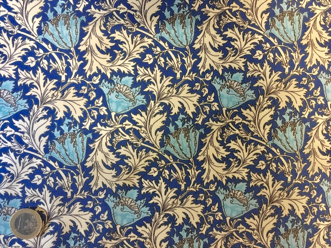 Pima Rasen englischen Stoff JugendstilMotiv. MeerDisteln Etsy.de