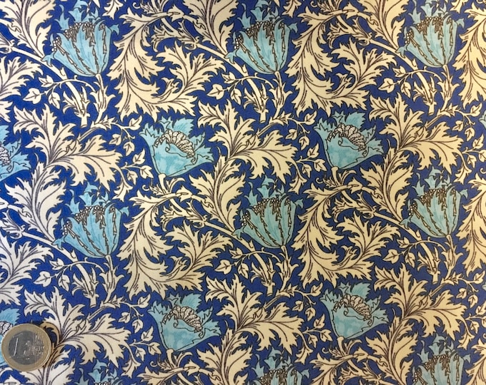 English Pima lawn cotton fabric, floral, jugend style