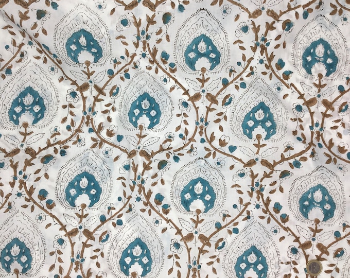 Indian block printed cotton muslin, hand made. MarrakechJaipur blockprint