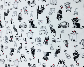 Tissus Chat Etsy