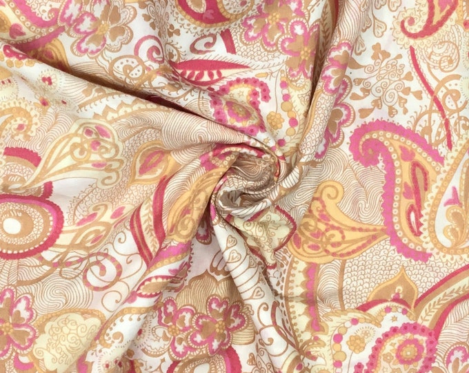 English Pima lawn cotton fabric, Sun Paisley