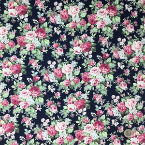 Total 1m 4pc, 25cm1m12 floral cotton poplin image 6