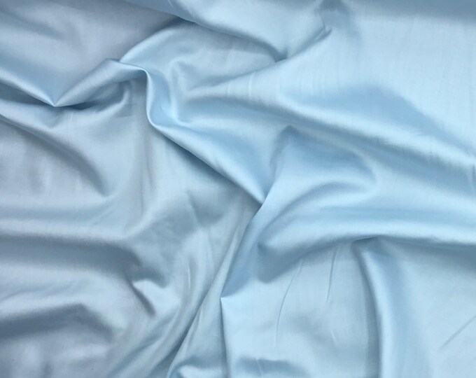 High quality cotton satin, baby blue