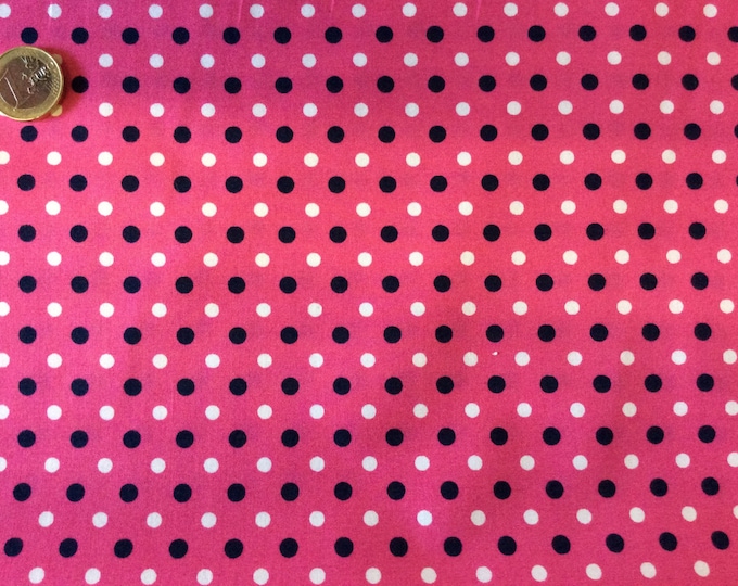 High quality cotton poplin dyed in Japan with 4mm polka dot