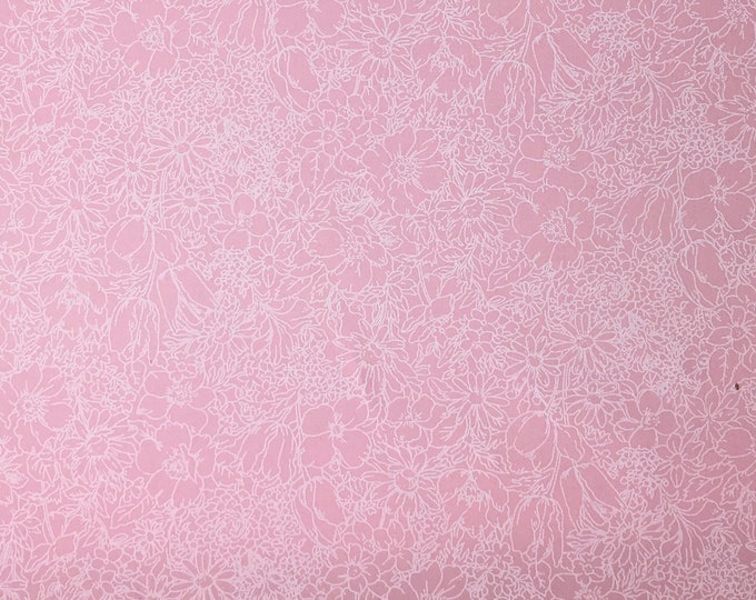 High quality cotton poplin dyed in Japan, pink floral print