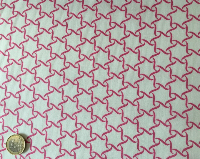 High quality cotton poplin dyed in Japan with geometrical print