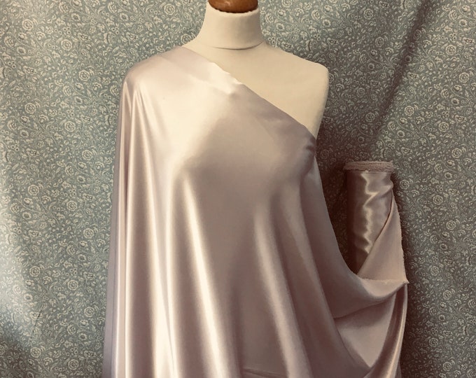Silver nude nr40, High quality silky satin back, close to genuine silk crepe, backed crepe.