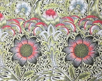 Tissu popeline de coton de la marque anglaise William Morris, motif Corncockle