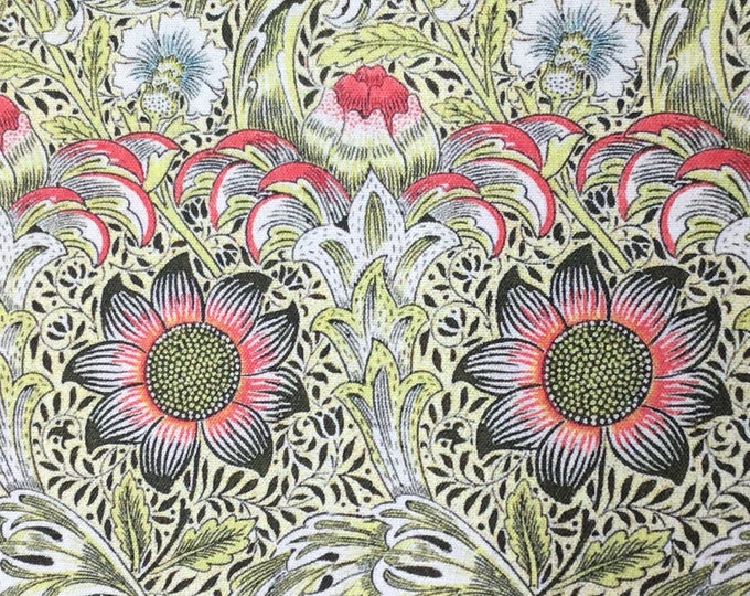 English William Morris cotton poplin, Corncockle