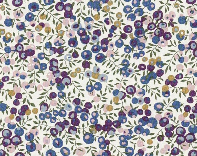 Tana lawn fabric from Liberty of London, Wiltshire bud blueberry