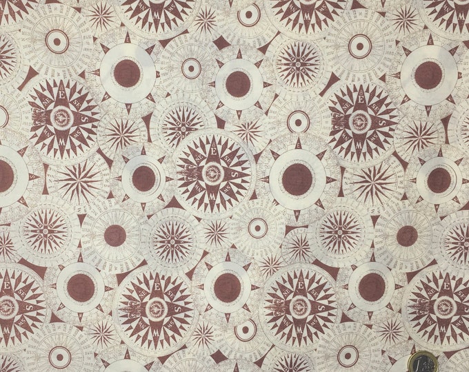 English Pima lawn cotton fabric, priced per 25cm, mappemonde