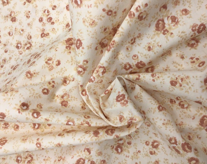 High quality cotton poplin, Burgundy rose print
