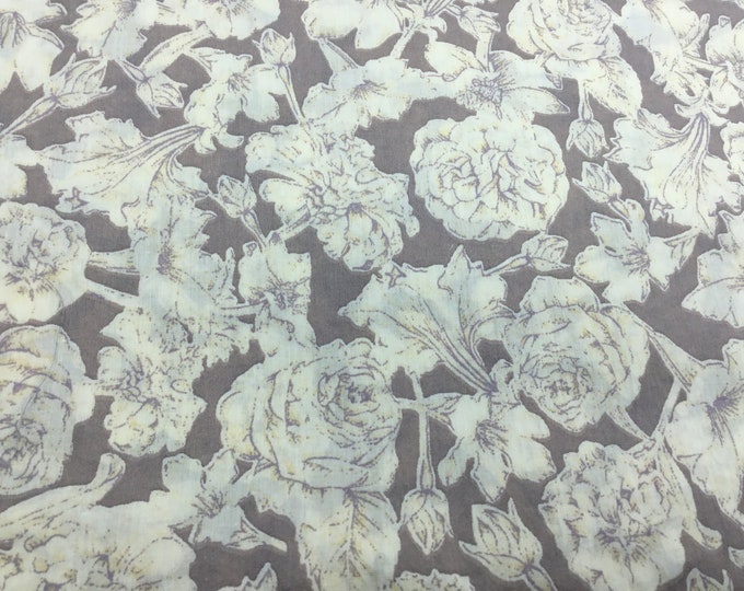 Sheree Sepia, Tana lawn fabric from Liberty of Londo, dyed