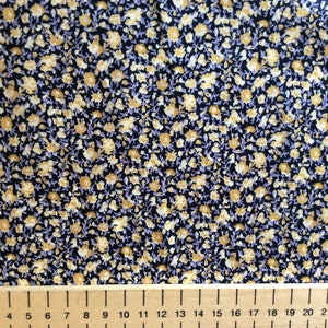 High quality cotton poplin printed in Japan, floral print on black