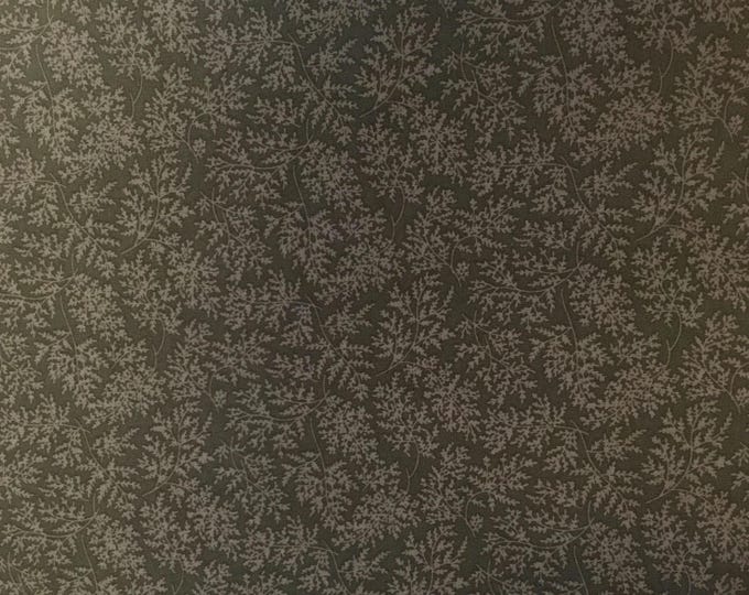 High quality cotton poplin dyed in Japan with leave print