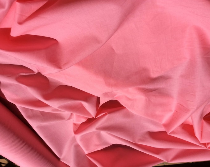 Plain cotton lawn fabric, coral no22