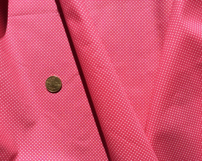 High quality cotton poplin dyed in Japan with 2mm polka dots dark pink