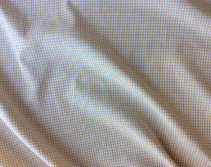 Cotton poplin, beige Vichy or check weave