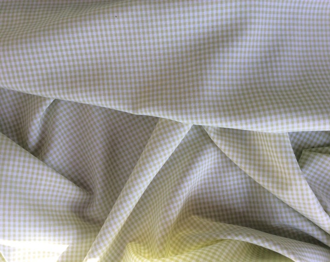 Cotton poplin, vichy or check weave, green