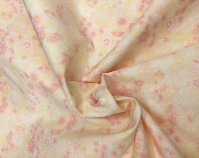 High quality cotton poplin, Impressionism yellow floral print