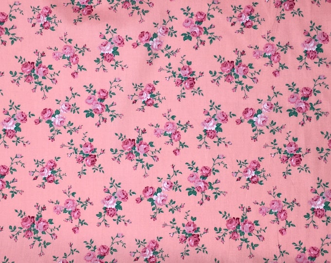 High quality cotton poplin dyed in Japan with vintage flowers